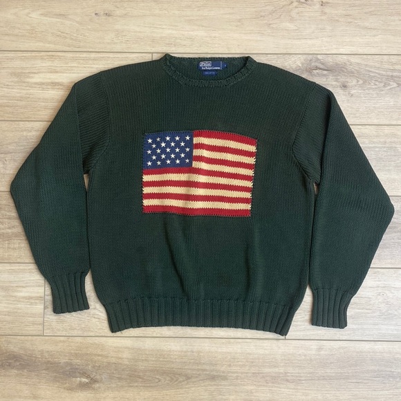 Polo Ralph Lauren Other - Vintage RL American Flag Sweater 80’s